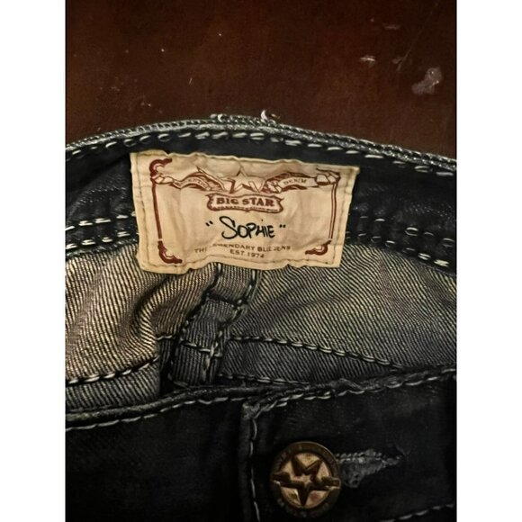 Women's Big Star Sophie Blue Jeans [HEMMED] Size 29L [EXCELLENT] - Picture 5 of 7